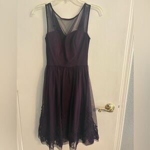 Eliza J Black Midi Dress with Sheer Details